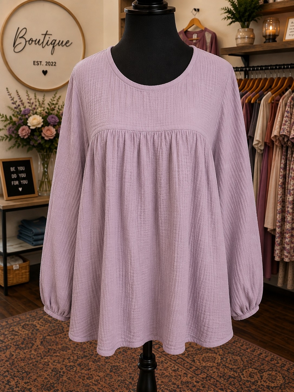 Lilac Long-Sleeve Top